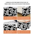thumbnail image 6 of Black and White Bed Skirt Cal King Size, Farmhouse Cow Black White Wrap Around Bed Skirting with Adjustable Elastic Strap, Dust Ruffled Pleated Bedskirts 18 Inch Drop for Bedroom Cal King Beds, 6 of 9