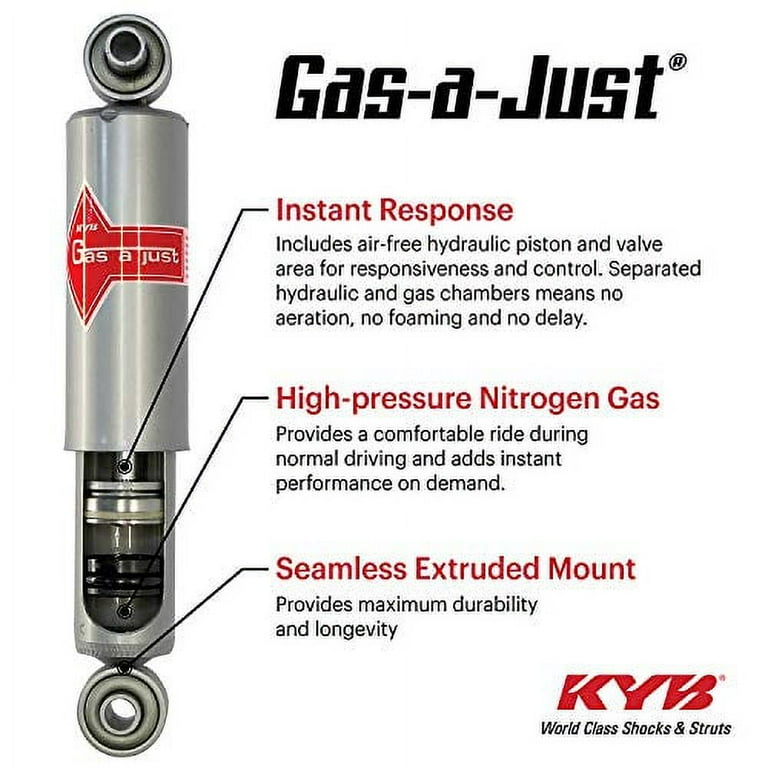 Free Shipping! KYB Gas-a-Just Shock Absorber - Walmart.com Free Shipping! KYB Gas-a-Just Shock Absorber - Walmart.com