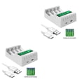 thumbnail image 3 of Adaptador recargable Injueey con Pantalla LCD Cargadores Accesorios de alimentación multifuncionales de alto rendimiento blanco 2Conjunto, 3 of 6