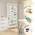 thumbnail image 2 of Over The Door Organizer with 10 Large Pockets and 10 Compartments，Nursery Shelves Baby Organizers,Anti Tilt 80 lb Load Behind Door Storage for Bedroom, Bathroom, Pantry, Nursery, (Cream), 2 of 10