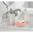 thumbnail image 2 of Mainstays 17-Piece Coastal Polyester/Ceramic Shower Curtain & Shower Curtain & Bathroom Accessory Set, White and Pink, 2 of 7