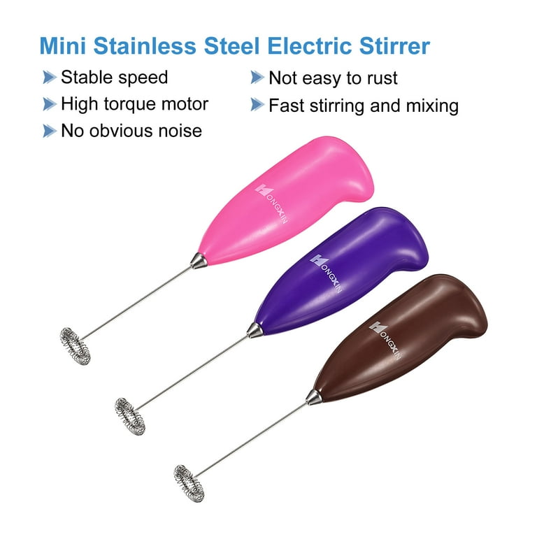 Mini Electric Tumbler Stirrer, Handheld Mixer Battery Operated Stirring,  Pack of 3