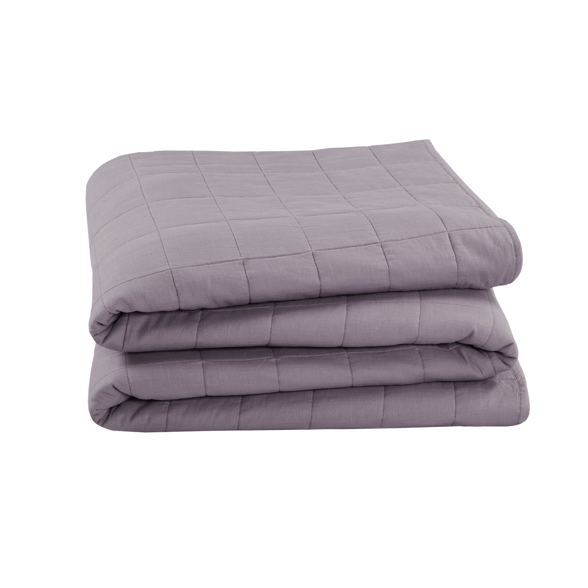 Allswell Cotton Linen Blend Quilt Set, Hazy Purple, Full/Queen