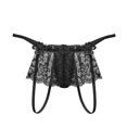 thumbnail image 1 of Arnés para Mujer Gibobby Calzoncillos Damas Encaje Tanga Sexy Negro Talla Única, 1 of 2