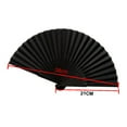 thumbnail image 2 of WHAMVOX Elegant Silk Foldable Fan for Women with Black Color Classic Chinese Style Handheld Fans Portable and Durable 2 Sets, 2 of 8