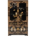 thumbnail image 3 of Oriental Furniture Black Lacquer China Cabinet - Royal Ladies, 3 of 7