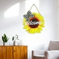thumbnail image 5 of 12 Inch Sunflower Welcome Door Sign Hanger for Front Door Decoration,Spring Sunflower Welcome Wood Wreaths Summer Door Hanging Farmhouse Porch Wall Decor Indoor Outdoor Welcome Sign, 5 of 7