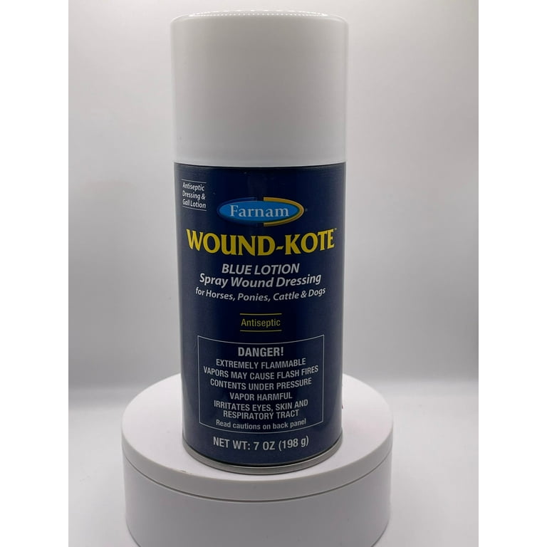 Farnam Wound Kote Blue Lotion Spray for Animals 7 oz. 3 Pack
