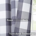 thumbnail image 6 of 2 Pcs Buffalo Plaid Curtains, Gingham Yarn Dyed Rod Pocket Light Filtering Curtain Drapes, 6 of 8