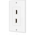 thumbnail image 3 of TNP HDMI Wall Plate (2 Port, White) HDMI Face Plate Socket Insert Jack Outlet Panel Mount Support 4K 60Hz HDR ARC/eARC, 3 of 5