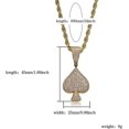 thumbnail image 3 of LAICAIW Iced Out Club Diamond Heart Spade Playing Cards Simulated Lab diamonds Pendant Necklace, 3 of 6