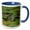 Blue/White, variant on 3drose, Red-eared Slider Turtle, Rio Grande Valley, Texas - Us44 Rnu0218 - Rolf Nussbaumer, 11oz Two-tone Black Mug