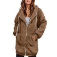 thumbnail image 1 of Plus Size Drawstring Jacket With Pockets Soft Zip Up Hooded Outerwear Cozy Warm Pullover plus Size Ruffle Top 4x Crop Tops for Women plus Size Kitty Blouse for Women plus Size Womens Tube Tops Womens, 1 of 7