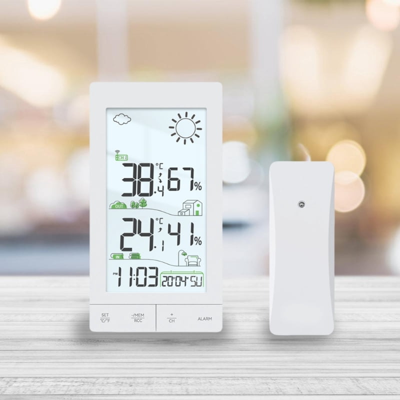 Digital Weather Stations touch screens Sensors for Indoor and Outdoor Temperature