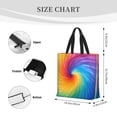 thumbnail image 2 of Large-Capacity Zipper Single-Shoulder Convenience Bag 15.7×19.6 Inches, Wear-Resistant And Water-Repellent, Can Be Carried By Hand Or On One Shoulder Darkorchid Tie Dye Background Rainbow Colors (2), 2 of 8