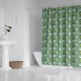 thumbnail image 2 of Green Alligators Icons Pattern Shower Curtain 72"x72" ,Bathroom Decorative Shower Curtains Set with 12 Hooks,Modern Waterproof Washable Shower Curtain, 2 of 6
