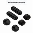 thumbnail image 2 of Cable Cord Wire Organizer Silicone USB Cable Winder Management Clips Self Adhesive for Mouse Keyboard Headset For iPhone Huawei, 2 of 6