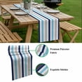 thumbnail image 5 of Navy Blue Stripe Table Runner - 120 Inch Long, Kitchen Dining Table Runner Dresser Scarves, Ombre Geometric Grey Vertical Striped Farmhouse Decor for Coffee Tables Wedding Party Banquet, 5 of 8