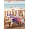 thumbnail image 2 of Outdoor Tablecloth with Umbrella Hole for Patio/Picnic/Party/Camping, Purple Orange Ombre Forest Waterproof Table Cloth Rectangle Table Cover Washable, Tree Modern Abstract Art (60"x 120"), 2 of 8