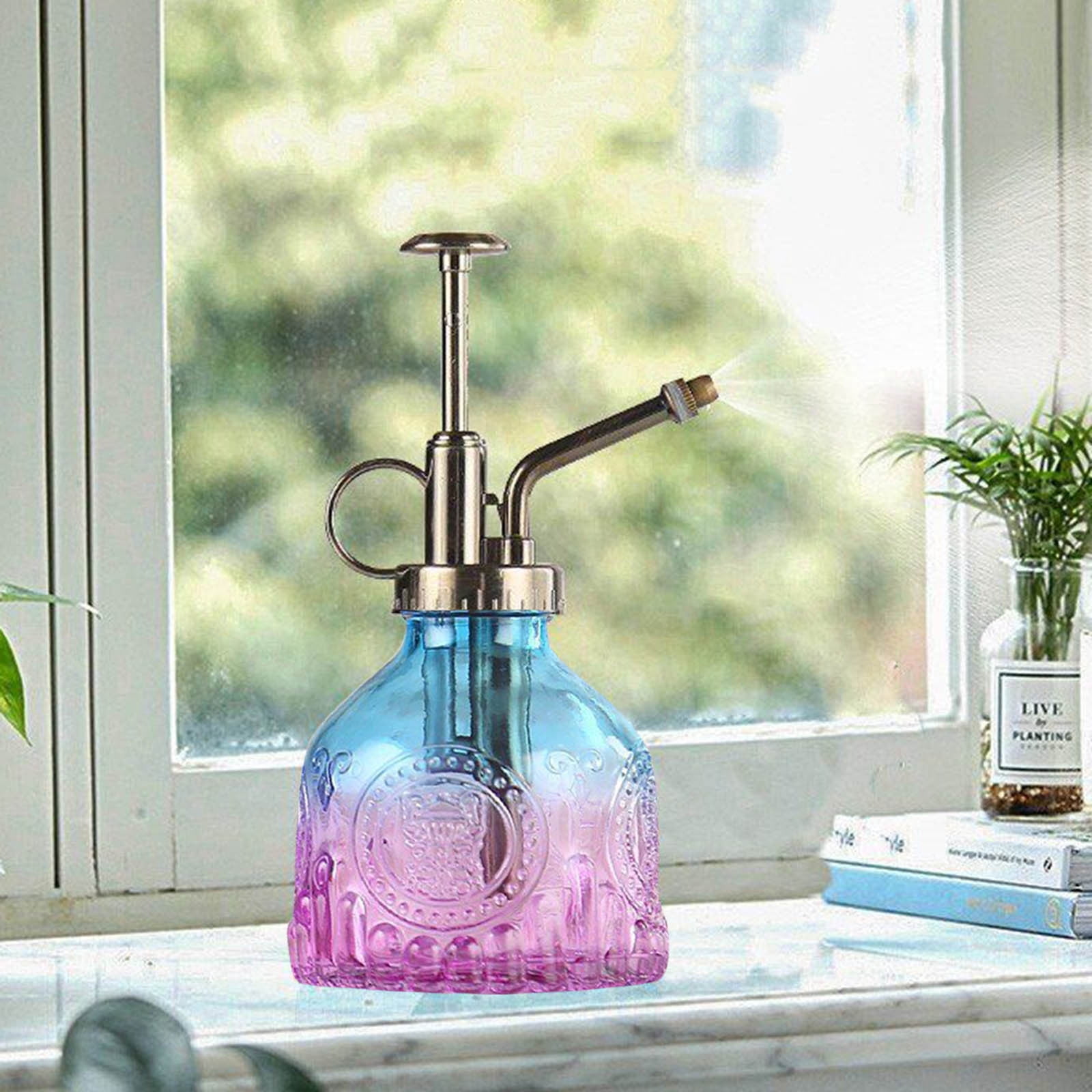 LYINGF Gardening Retro Glass Watering Can Pressure Spray Watering Watering Can,Handheld Spray Bottle for Garden Plants Cleaning Solutions Outdoor Indoor Gardening and Cleaning Work