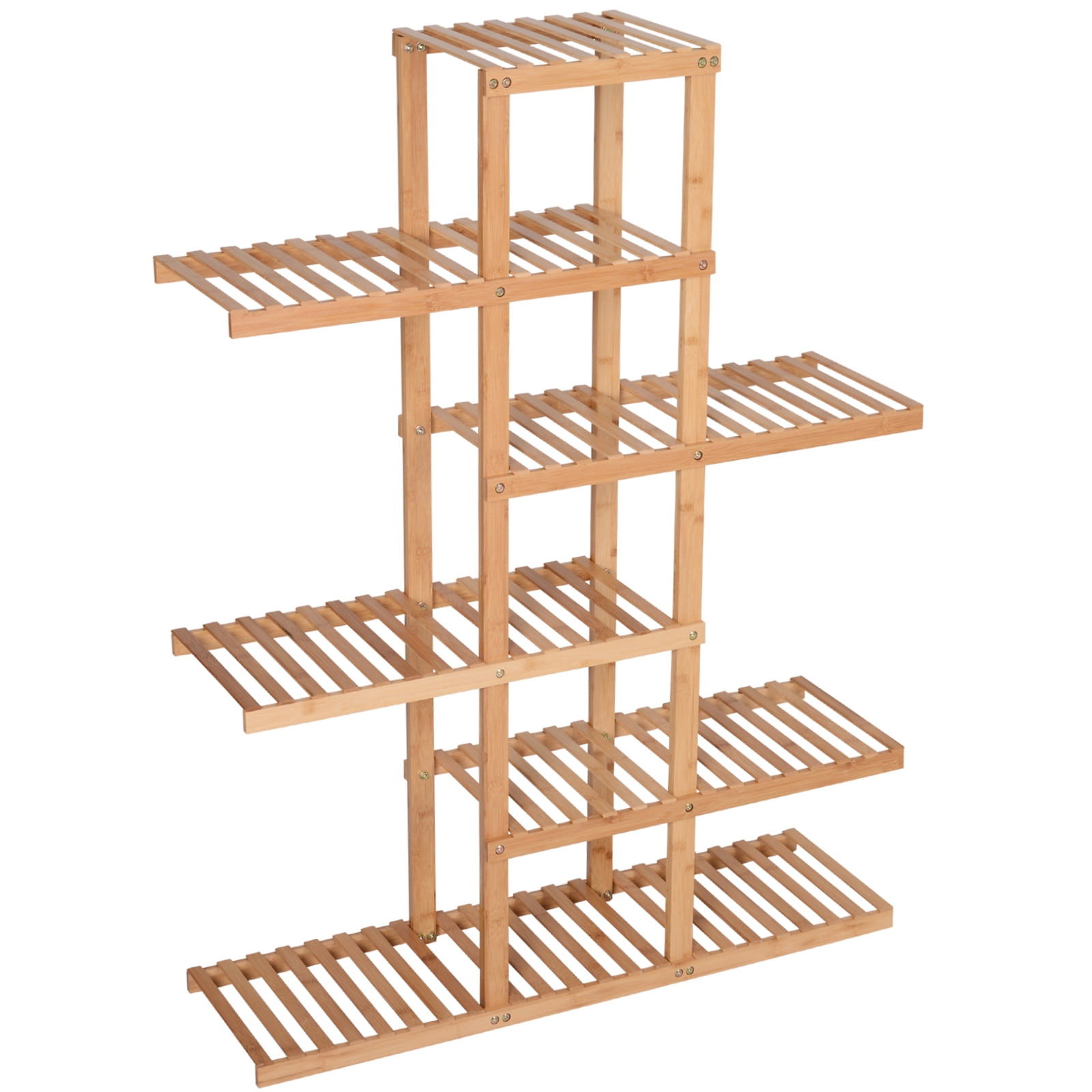 Bamboo Wood Plant Stand Slat Shelf Flower Pots Holder Bathroom