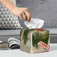 thumbnail image 6 of Yiaed Holiday Christmas Stars Print Tissue Box Cover, PU Leather Decorative Organizer for Tabletop, Bathroom, Car, Office Creative Decorative, 6 of 7