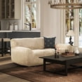 thumbnail image 2 of Cream Beige Faux Fur Summit 83" 3 - Ensures Unparalleled Softness And A Fashionable Design In Combines Luxury Comfort With Sinuous Spring Seat Suspension, 2 of 6