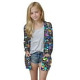 thumbnail image 1 of Lovzfmll Veste à Boutons Imprimée pour Filles, Manches Longues avec Poches, Couche Décontractée Polyvalente pour Petites Filles, 9 Ans, 1 of 2
