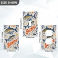 thumbnail image 7 of Yayeee Blank Wall Plate Cover 1-Gang 4.5"x2.7" Home Unused Decorative Outlet, Blue Sardines Pattern, 7 of 7