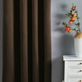 thumbnail image 6 of Home Soft Things Solid Blackout Curtains/Drapes Thermal Insulated Grommet Darkening Curtains, 2 Curtains and 2 Tiebacks Set - Chocolate - 54 x 63 inches, 6 of 7