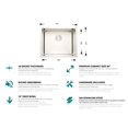 thumbnail image 2 of 17 inch undermount single bowl Stainless Steel Kitchen Sink - square shape 18 Gauge, 2 of 2
