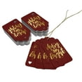 thumbnail image 3 of Inkdotpot Pack Of 100 Merry And Bright Christmas Favor Paper Tags Craft Real Gold Foil Hang Tags, 3 of 6