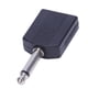 thumbnail image 2 of Cable adaptador de audio PA mono Y macho de 6,35 1/4" a hembra doble, color negro, 2 of 8