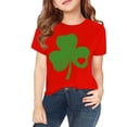 thumbnail image 4 of YunPes Kids St. Patrick's Day Shirt Toddler Girls Boys Letter Print T Shirt Tops Short Sleeve Graphic Tees Casual Clothes, 4 of 7