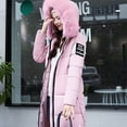 thumbnail image 4 of Viikei Winter Jackets Women Cotton Jacket for Women Women Plus Size Jackets and Coats Winter Warm Fashion Long Solid Slim Fur-Collar Zipper Thicker Cotton Hoodie Jacket, 4 of 8