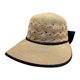 thumbnail image 1 of Sombrero de sol para mujer, sombrero de playa de verano, portátil, ajustable, hueco, de moda, plegable para caqui, 1 of 9