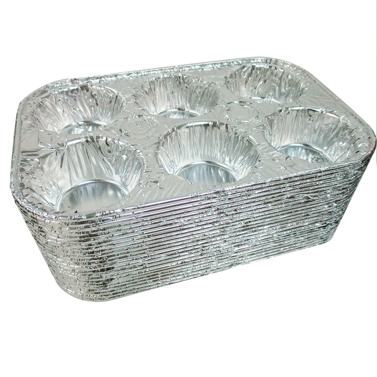 Disposable Aluminum Foil 6 Cup Muffin Pan #1500