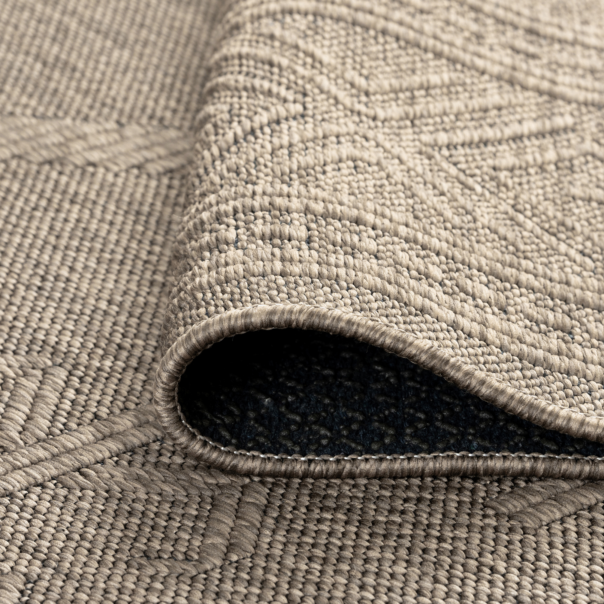 Alma Transitional 5' x 7' Brown and Coffee, Machine Washable Polyester & Cotton Indoor Area Rug