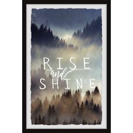 Glam Rise and Shine Wall Art - Large Canvas Print - Modern Home Decor - Framed Painting - 30x45 Inches