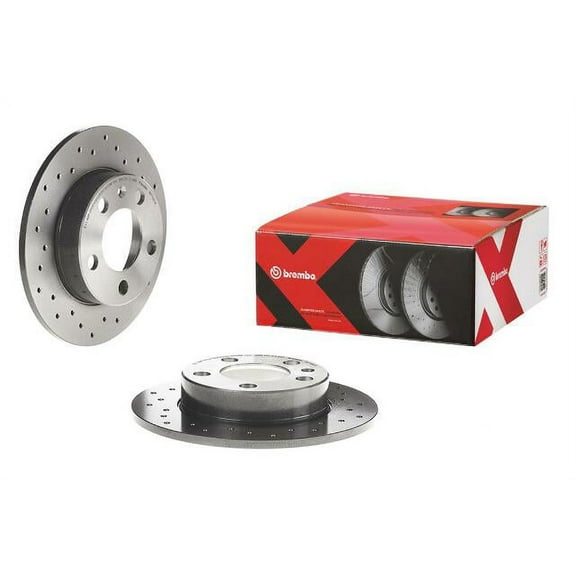 Brembo Rear Xtra Brake Disc Rotor Drilled for Audi TT Volkswagen Beetle Jetta