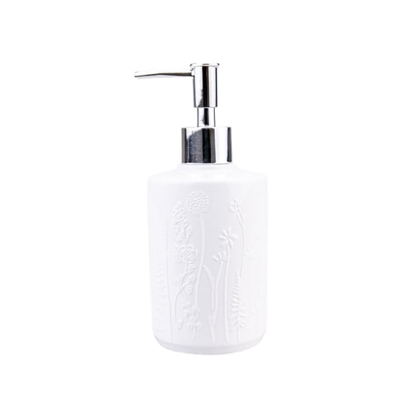 Dispensador de jabón líquido de cerámica con bomba, ideal for cocina, baño y encimera.