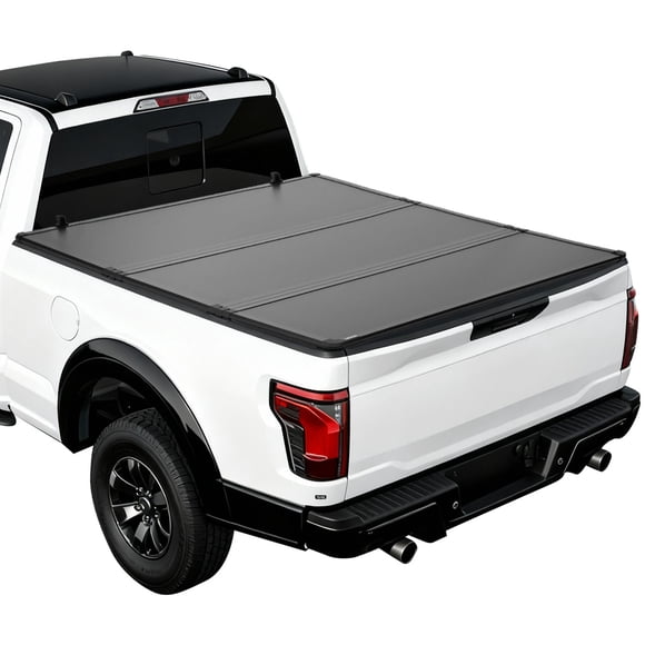 VEVOR Hard Tri-Fold Truck Bed Tonneau Cover, Compatible with 2015-2025 Ford F150 5.5 ft (67.1 in) Bed, Waterproof Folding Truck Tonneau Cover with Heavy-Duty Fiberglass