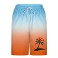 thumbnail image 4 of Runfenguu Cute Shorts, Work Out Shorts Men'S Sports Shorts Breathable Running And Fitness Training Shorts Palm Tree Print Thin Three Quarter Shorts Muay Thai Shorts Men, 4 of 5