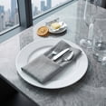 thumbnail image 4 of Unique Bargains 6Pcs Dinner Use Cotton Cloth Napkins Smoky Gray 20x20inch, 4 of 6