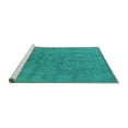 thumbnail image 2 of Ahgly Company Machine Washable Indoor Rectangle Oriental Turquoise Blue Industrial Area Rugs, 8' x 10', 2 of 4