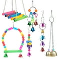 thumbnail image 1 of Bird Swing Toys with Bells Pet Parrot Cage Hammock Hanging Toy, 1 of 7