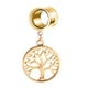 thumbnail image 1 of Exquisita joyería de perforación de expansión de pendiente con colgante de árbol de moda (oro / 20 mm), 1 of 7