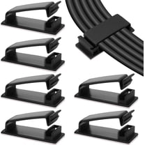 50 Pcs Cable Clips,Adhesive Cable Clips,Cable Management Clips,Self Adhesive Wire Clips,Wire Holder Cord Organizer,Cable Organizers Cord Holder for TV PC Ethernet Cable Under Desk Home Office (Black)