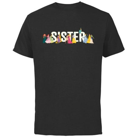Disney Princess Squad Sister Family Trip Vacation Reunion – Short Sleeve Cotton T-Shirt for Adults – Customized-Black