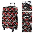 thumbnail image 5 of Red Strawberry Plants Flower Black Pattern Luggage Cover Fashion Suitcase Cover Baggage Covers Fit 25-28 Inch Luggage (Go Travel), 5 of 5